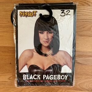 Black Pageboy Wig Halloween Wig Black Hair Wig Womens